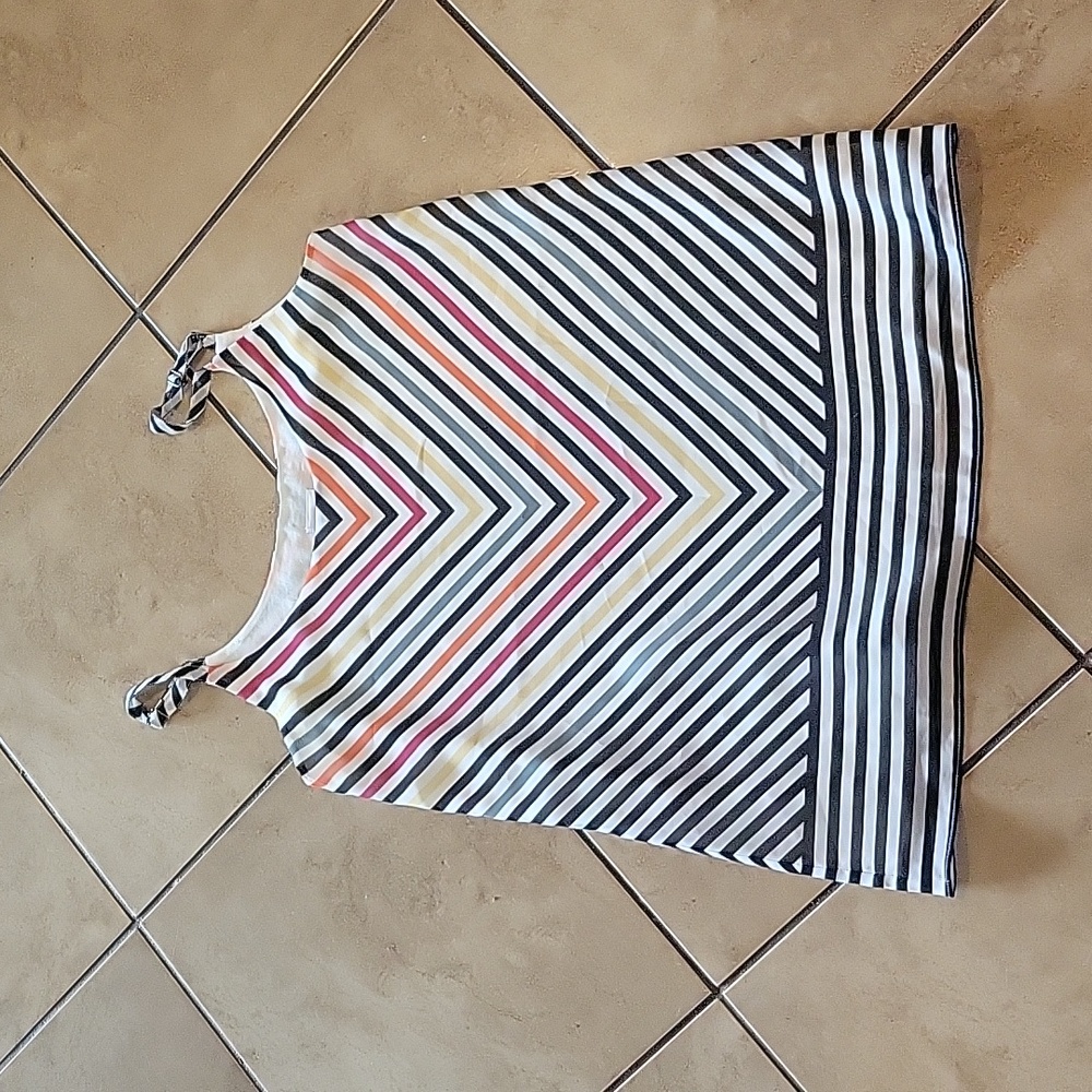 Womans Cabi Chiffon Striped Cami Tank Top sz XS